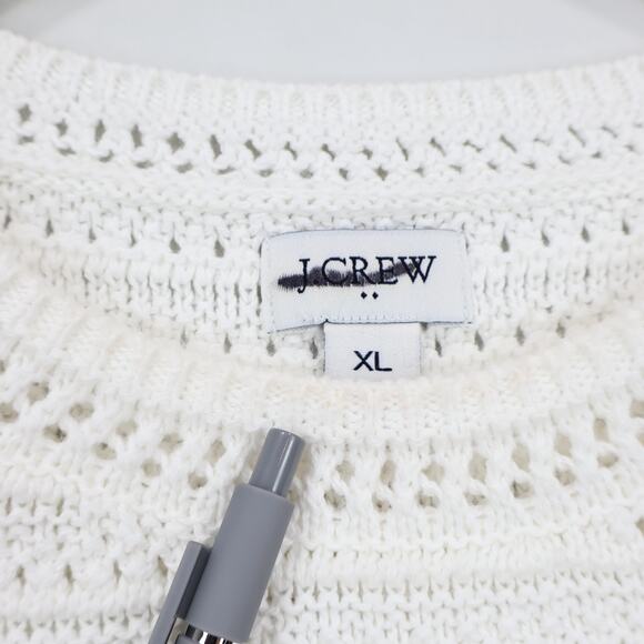 J.Crew Factory Crochet Sweater Tank Ivory Size XL NWOT - Picture 4 of 7